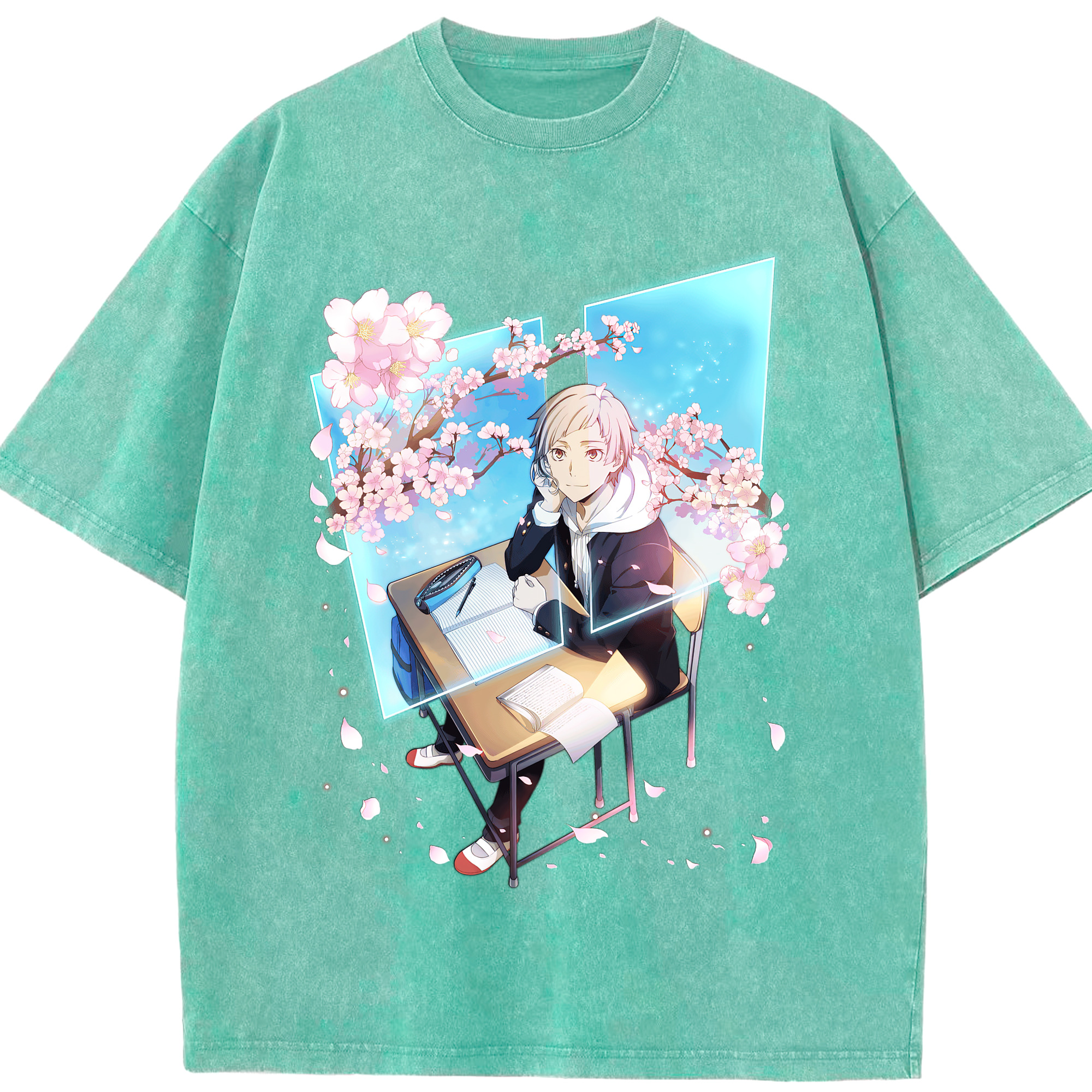 （画像用） 文豪ストレイドッグス Bungo Stray Dogs 綿100% ヴィンテージ風 半袖Tシャツ（フロントプリント）